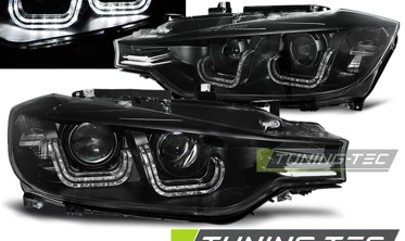 led фары передние BMW 3 F30, F31 с черным корпусом фото