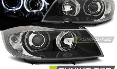 Фары передние BMW E90, E91 с Led кольцами Angel eyes фото