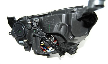 Передние тюнинг фары с линзами OPEL ASTRA J 2010-2012 фото