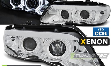 Тюнінг фари передні XENON BMW X5 E53 рестайл з кільцями CCFL  фото