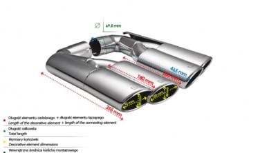 Насадки глушника Porsche Cayenne (06-10) Ulter NX2-55.1 фото