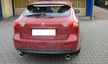 Модельный глушитель Mitsubishi Lancer X на две стороны (118-302/17-1) фото
