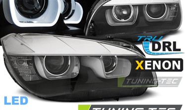 Ксеноновые фары передние с ДХО для BMW X1 E84 рестайл 2012-2014 фото