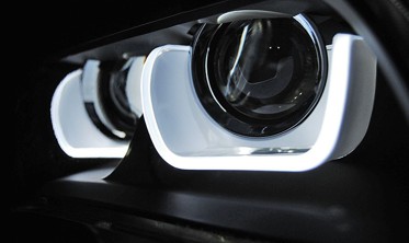 Ксеноновые фары передние с ДХО для BMW X1 E84 рестайл 2012-2014 фото