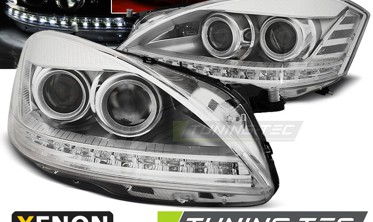 Передні тюнінгові фари з діодами MERCEDES S W221 фото