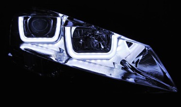 Тюнинговые фары передние VOLKSWAGEN GOLF 7 с диодами U-тип фото