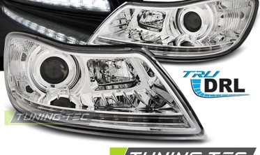 Передние тюнинг фары SKODA OCTAVIA 2 А5 рестайл с ДХО фото