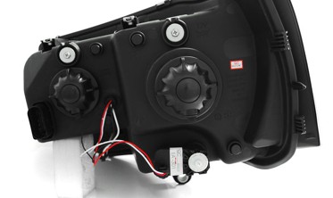 Передние фары тюнинг VOLKSWAGEN T5 2010-2015 с диодными габаритами U-тип фото