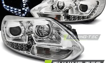 Тюнінг передні фари з діодними габаритами FORD FOCUS 3 2011-2014 фото