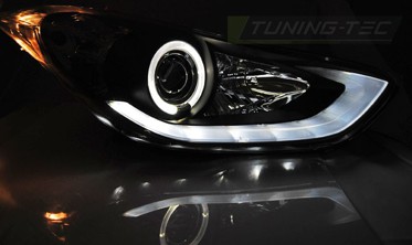 Чорні тюнінг передні фари HYUNDAI ELANTRA 10-15 фото