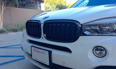 Решітка радіатора (ніздрі) BMW X5 F15 / X6 F16 М-стиль чорний глянець фото