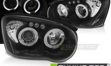 Тюнинговые фары передние SUBARU IMPREZA II GD черные фото