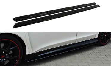 Тюнинговые листвы под пороги Honda Civic 9 Type R  фото