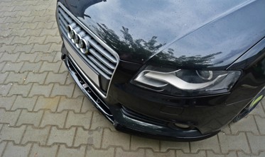 Тюнинг накладка переднего бампера Audi A4 B8 дорестайл вер. 1 фото