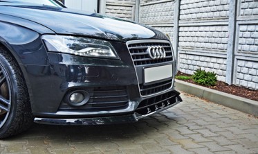 Тюнинг накладка переднего бампера Audi A4 B8 дорестайл вер. 1 фото