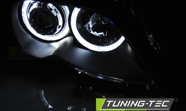 Фары передние с диодными кольцами BMW E46 рестайлинг фото