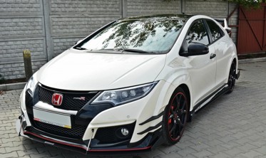 Диффузор переднего бампера Honda Civic IX Type R (вер.2) фото