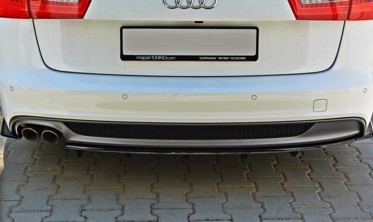 Центральная накладка на задний бампер Audi A6 C7 S-line Avant фото