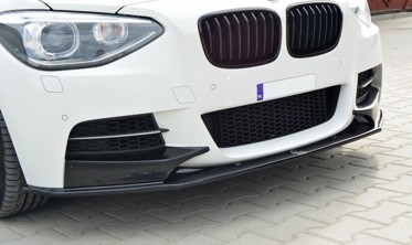 Тюнинговый диффузор переднего бампера BMW 1 F20/F21 M-Power (дорест.)  фото