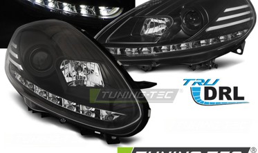 Чорні фари передні FIAT PUNTO EVO з ДХО фото