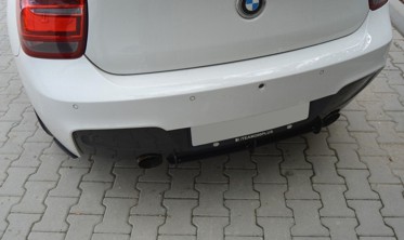 Центральна та бічні накладки на задній бампер BMW 1 F20/F21 M-Power (дост.) фото