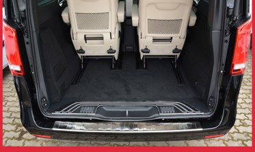 Накладка на бампер с загибом и ребрами Mercedes W447 klasa V, Mercedes Vito III фото