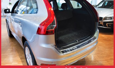 Накладка на бампер із загином та ребрами Volvo XC60 фото