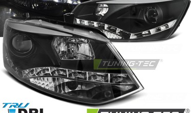 Тюнинговые фары передние VOLKSWAGEN POLO 6R с ДХО фото