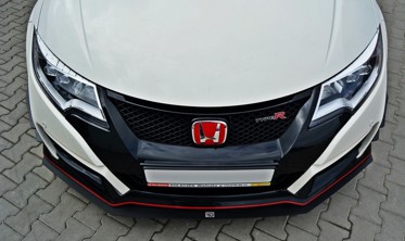 Racing диффузор переднего бампера Honda Civic IX Type R (вер.1) фото