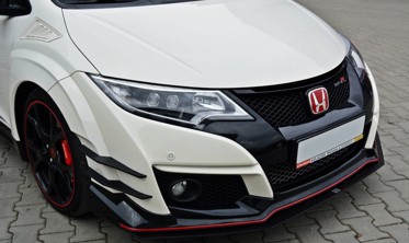 Racing диффузор переднего бампера Honda Civic IX Type R (вер.1) фото