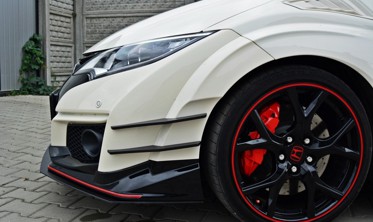 Racing диффузор переднего бампера Honda Civic IX Type R (вер.1) фото