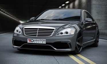 Тюнинговый передний бампер Mercedes S W221 стиль W205 фото