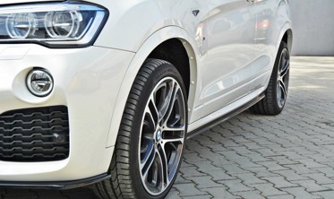 Тюнинговые листвы (накладки) на пороги BMW X4 F26 М-пакет фото
