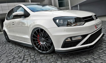 Тюнинговая накладка переднего бампера Volkswagen Polo mk5 GTI версия фото