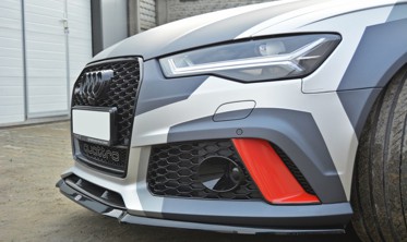 Тюнінгова накладка переднього бампера Audi RS6 C7/C7 FL вер.2 фото