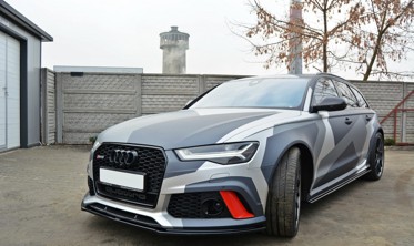 Диффузор переднего бампера Audi RS6 C7 / C7 FL вер.1 фото