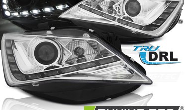 Тюнинг фары передние с ДХО SEAT IBIZA 4 6J послерестайл 2012-2015 фото