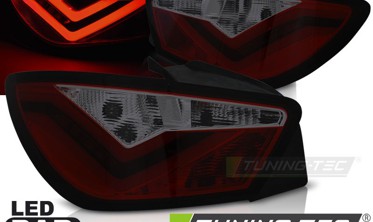 Задние фонари LED BAR SEAT IBIZA 4 6J 3 двери RED SMOKE фото