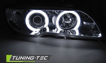 Фары передние BMW E46 рестайл COUPE, CABRIO хромированные фото