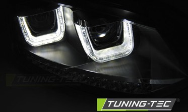Тюнінг передні фари VOLKSWAGEN POLO 6R з діодними габаритами U-тип фото