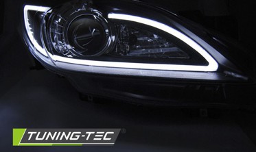 Чорні тюнінг передні фари MAZDA 3 TUBE LIGHT фото