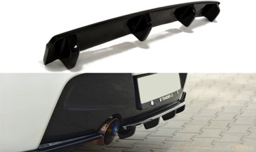 Накладка на задній бампер BMW 1 F20/F21 M-Power із вертикальними ребрами фото