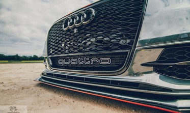 Двойной диффузор переднего бампера Audi S6 / A6 S-line C7 фото