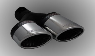 Насадка глушителя двойная овальная Buzzer ZZ2x110L левая фото