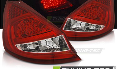 Тюнинговые задние фонари FORD FIESTA MK7 дорестайл красно-белые фото