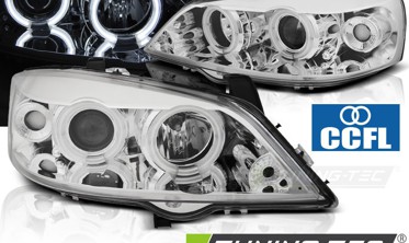 Тюнінг фари передні з кільцями CCFL OPEL ASTRA G хромовані фото