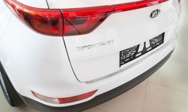 Накладка на бампер із загином та ребрами Kia Sportage IV фото