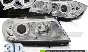 Фари передні BMW SEDAN E90, KOMBI E91 05-08 з 3D angel eyes фото