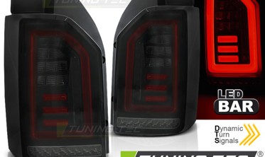 Фонари светодиодные задние VW T6 дорестайл SMOKE BLACK RED фото