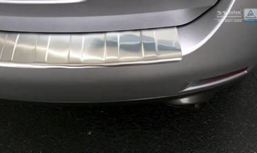 Накладка на бампер с загибом и ребрами Nissan Murano Z51  фото